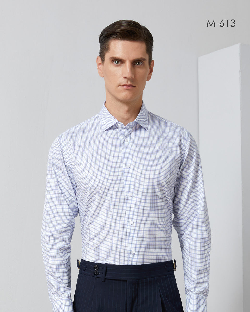 100% cotton DP non-iron men long-sleeve shirt