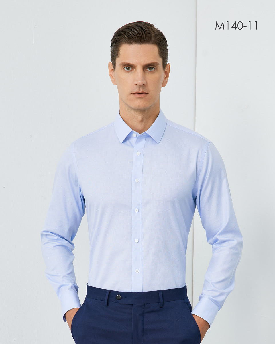 100% cotton DP non-iron men long-sleeve shirt