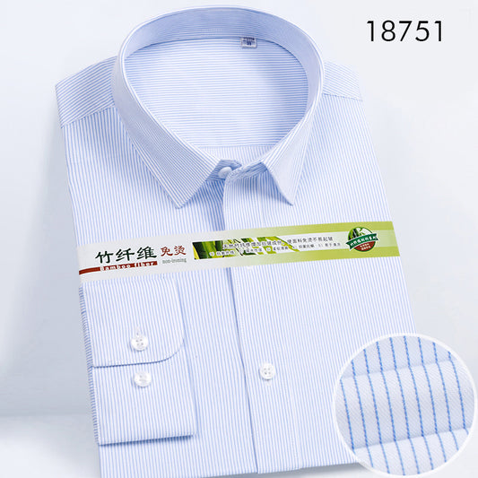 50S Bamboo fiber stretch men slim fit long-sleeve shirt