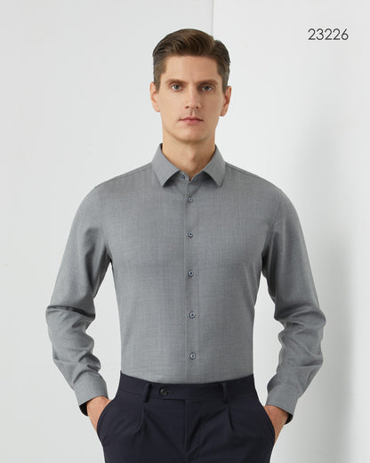 Machine washable worsted merino wool men shirt