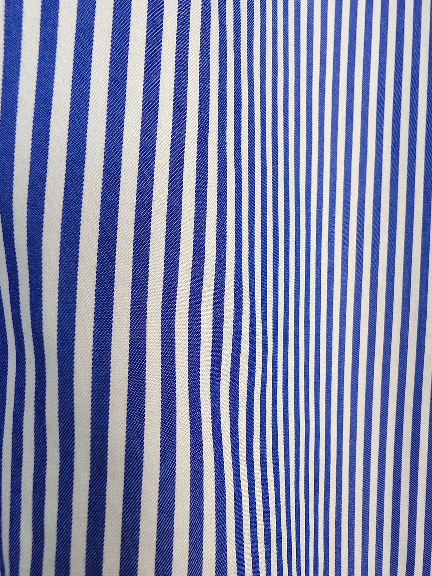 Blue one piece collar cotton stripe shirt