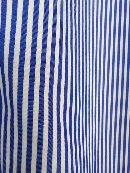 Blue one piece collar cotton stripe shirt