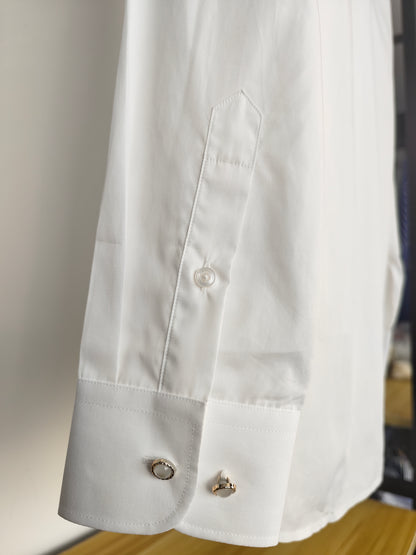 High percale cotton poplin Tuxdo Shirt