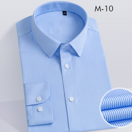 100% cotton DP non-iron men short-sleeve shirt