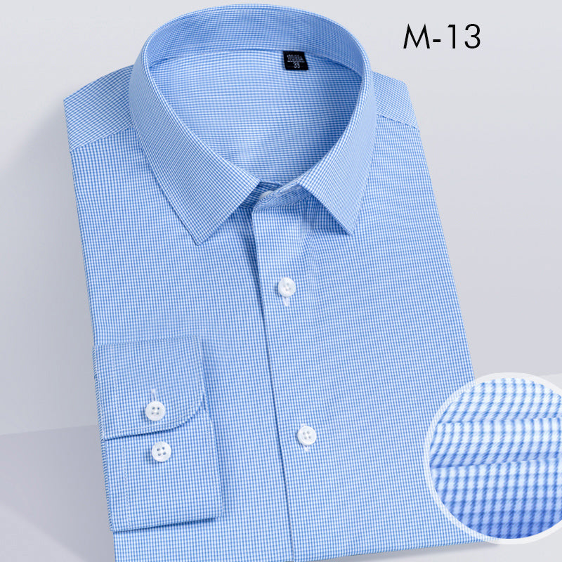 100% cotton DP non-iron men short-sleeve shirt