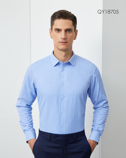 Bamboo stretch wool padding men long-sleeve shirt