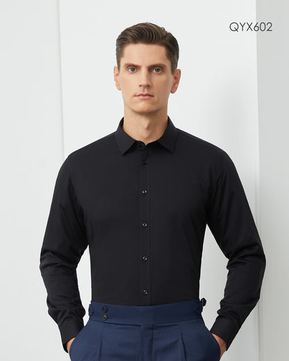 Bamboo stretch wool padding men long-sleeve shirt