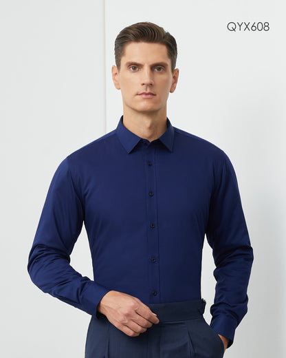 Bamboo stretch wool padding men long-sleeve shirt