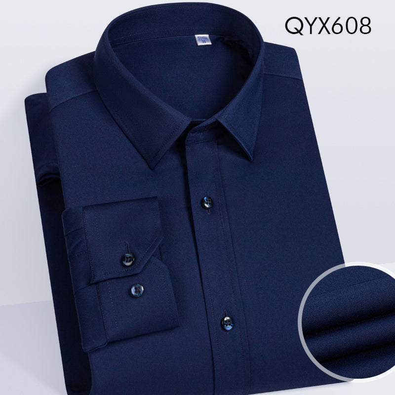 Bamboo stretch wool padding men long-sleeve shirt