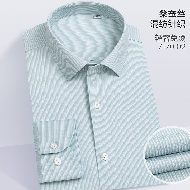 ZT70-02 Silk blended knitted shirt