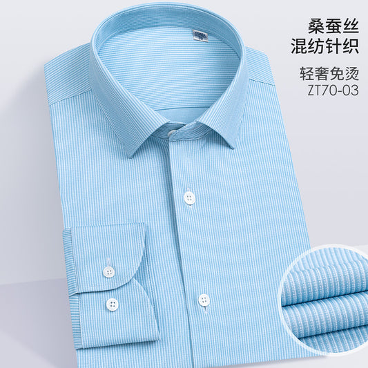 ZT70-03 Silk blended knitted shirt