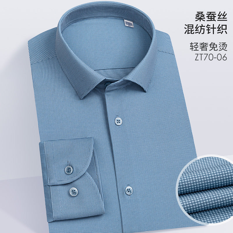 ZT70-06 Silk blended knitted shirt